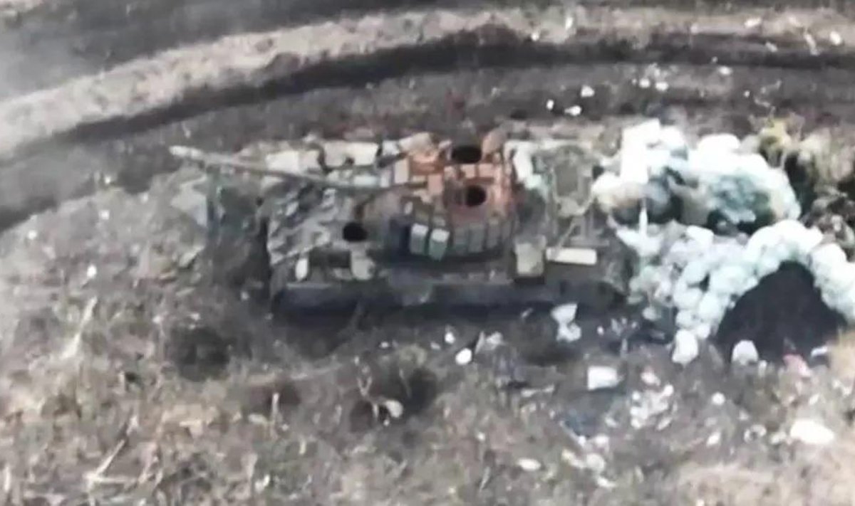 Ukraina langevarjurite poolt hävitatud T-54B