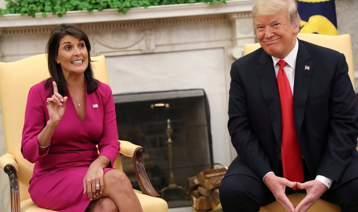 Nikki Haley ja Donald Trump 2018. aastal Valges Majas