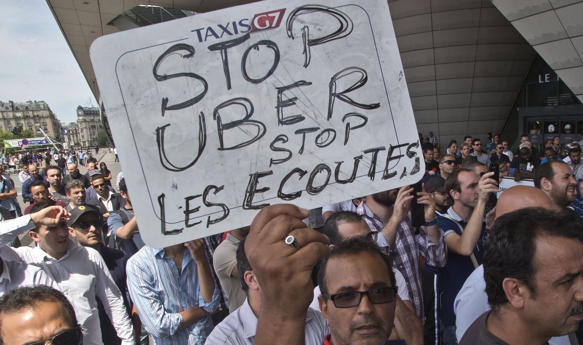 Pea olematu litsentsitasuga Uberi tegevus ärritab taksojuhte ja on pannud ametiühingud protesti organiseerima.
