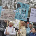 ФОТО DELFI: На митинге против повышения топливного акциза требовали отставки правительства Рыйваса
