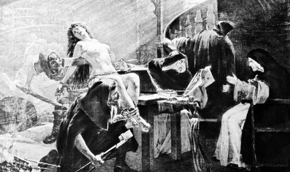 Uue aja fantaasiad: Pilt meenutab stseeni Victor Hugo romaanist “Jumalaema kirik Pariisis”, kus piinatakse mustlastüdruk Esmeraldat. Keskaegne tegelikkus oli vähem erootiline ja igavam. (© Bettmann/CORBIS)