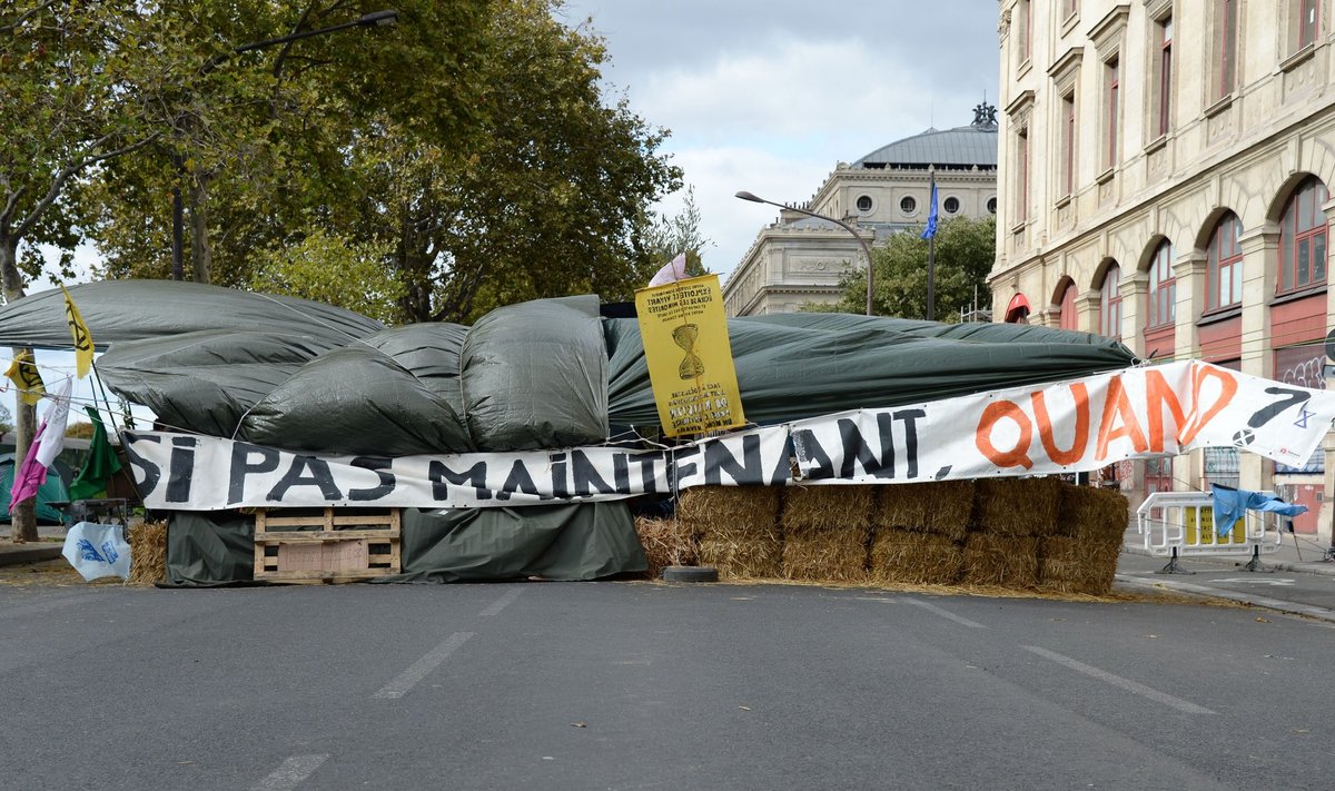Kliimaaktivistide tänavablokaad Pariisis.