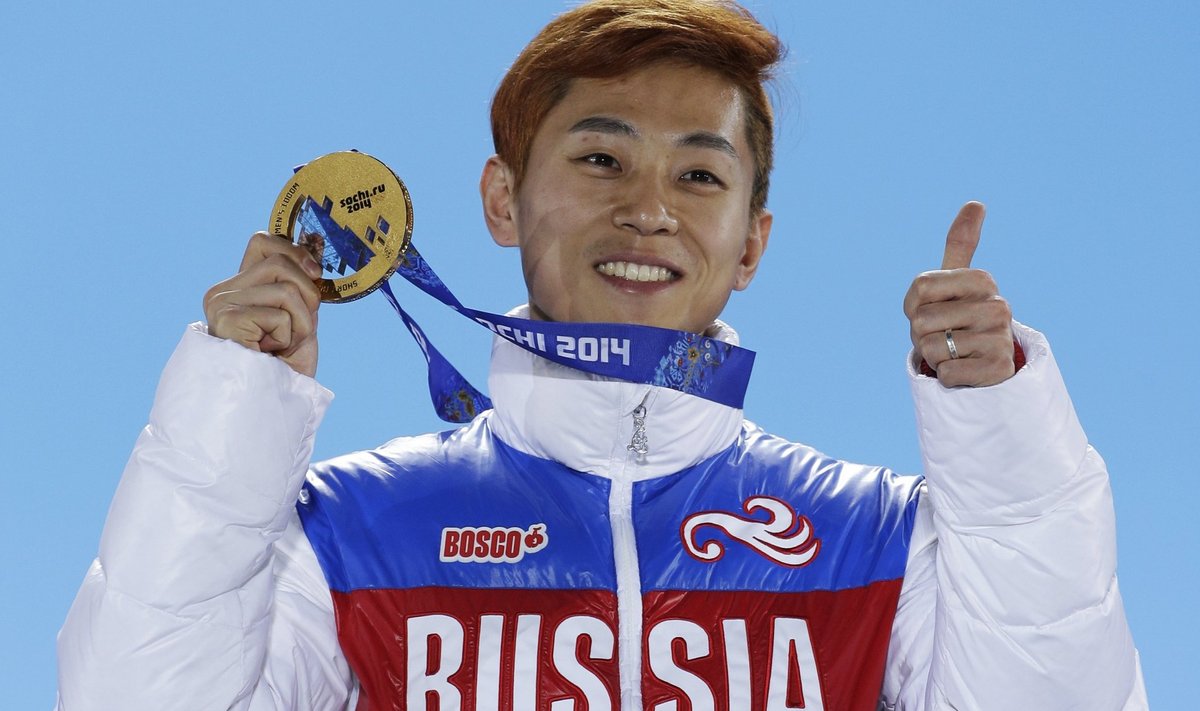 Viktor Ahn Sotši olümpial Venemaale võidetud kuldmedaliga.