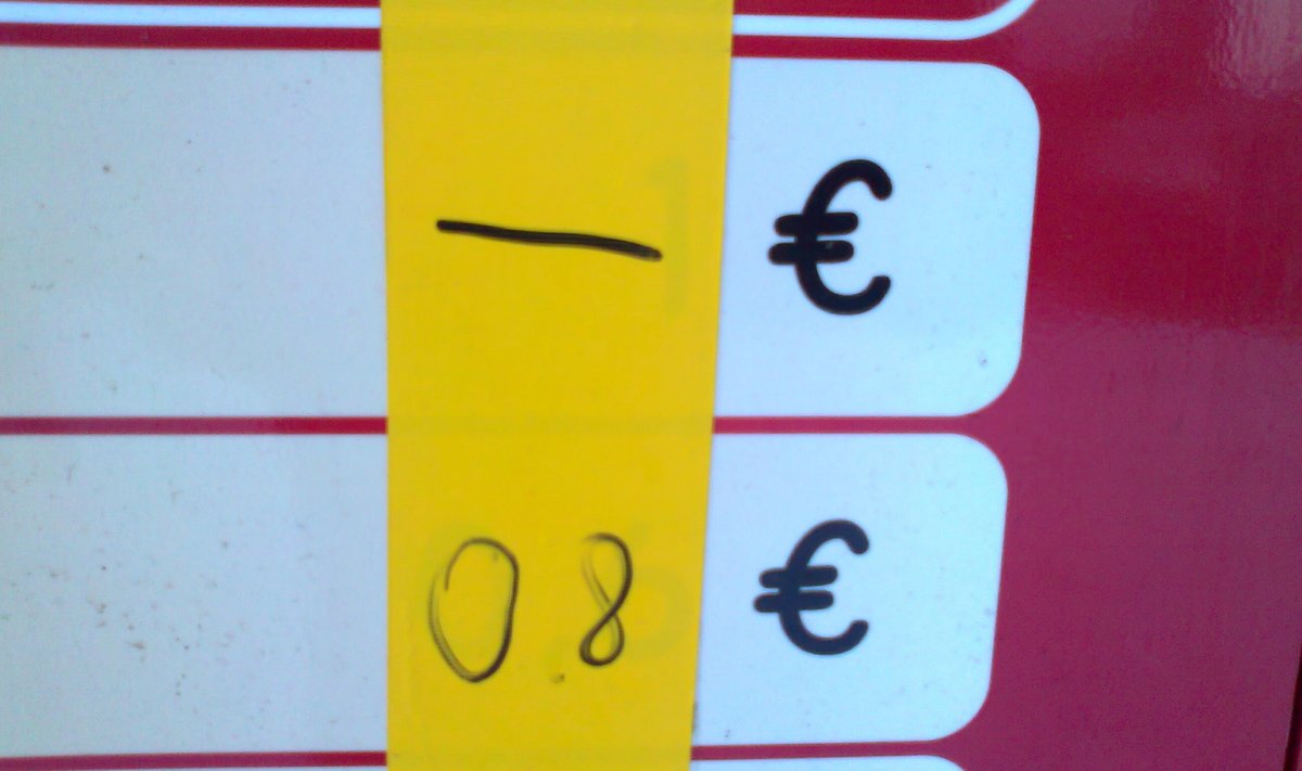 0,8 asemel oli enne 0,6 eurot