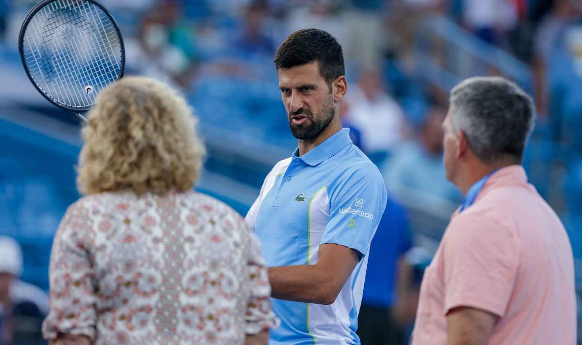 Novak Djokovic Cincinnati turniiri teises ringis.