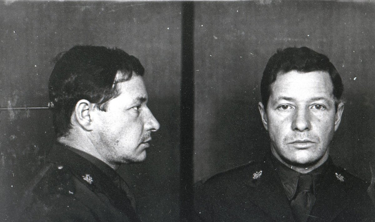 KUULSAIM RIIGIREETUR: Kapten Nikolai Trankmann arreteerituna poliitilises politseis veebruaris 1938.