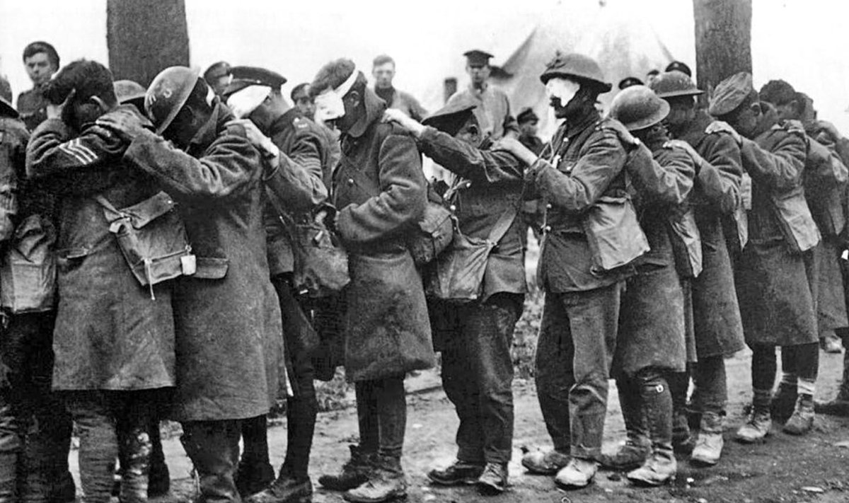 OHTLIK MÜRKGAAS: Esimeses maailmasõjas kaotasid Briti sõdurid pisargaasirünnakus nägemise.