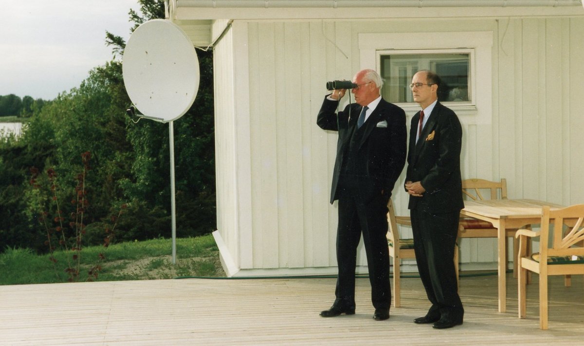 President Lennart Meri ja toonane USA asevälisminister Strobe Talbott Viimsis