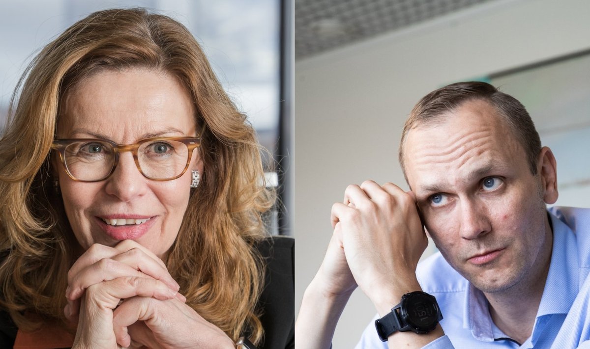 ROOTSIS JA EESTIS: Endine Swedbanki peadirektor Rootsis, Birgitte Bonnesen ja Swedbank Eesti praegune peadirektor Olavi Lepp.