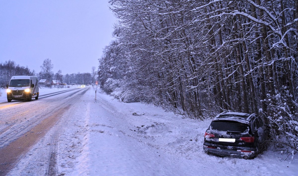 Viljandimaal sõitis Audi teelt välja