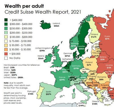 Credit Suisse raport, soomlased on üllatavalt vaesed