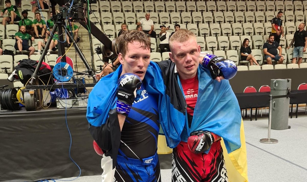 Eesti ja Ukraina koondise sportlased MMA maailmakarikal (2021).