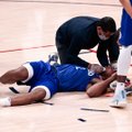 VIDEO | NBA täht sai tiimikaaslaselt obaduse ja jättis väljakule maha suure vereloigu