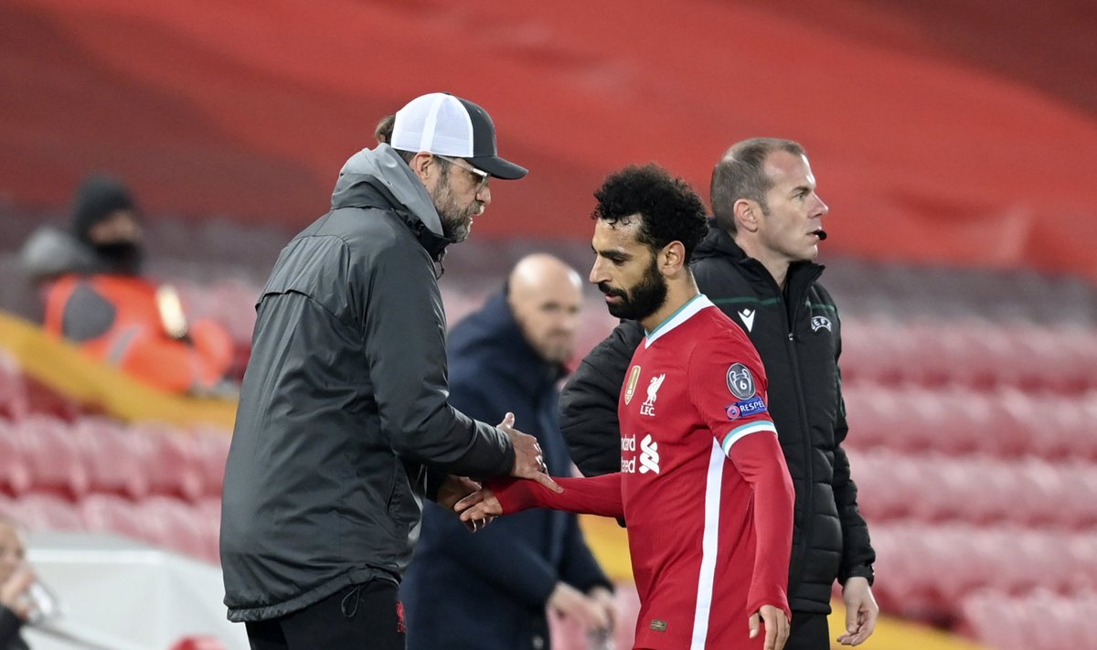 Jürgen Klopp ja Mohamed Salah.