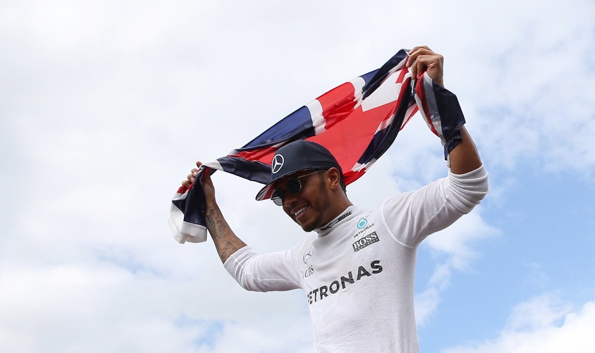Lewis Hamilton triumfeeris Silverstone’is kolmandat korda järjest.