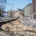 VIDEO ja FOTOD: Pärnu maantee ehitusel valitseb tühjus, hommikul oli näha kolme töömeest
