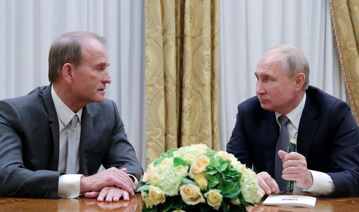 Viktor Medvedtšuk ja Vladimir Putin 2019. aastal