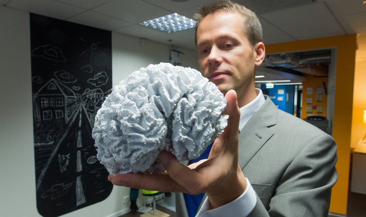 Tänavusel innovatsiooni­akadeemia üritusel lasi Alar Kolk printida 3D koopia oma ajust. Täpse koopia saamiseks kulus 1000 MRT-pilti ja välja­printimiseks neli päeva.
