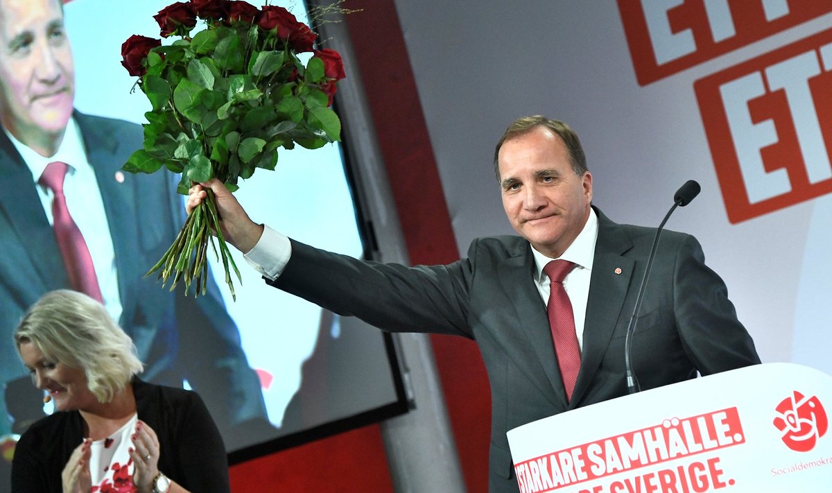 Sotsist peaminister Stefan Löfven võttis partei esikoha vastu üsna hapul ilmel.