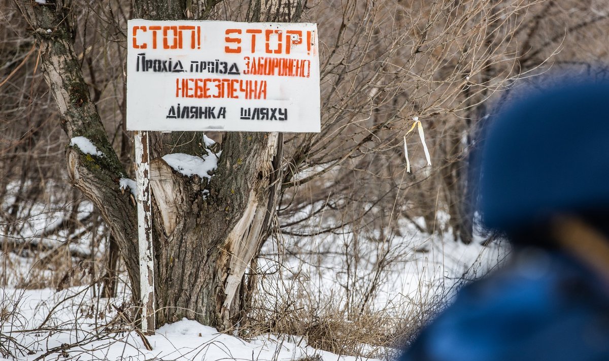 Линия фронта в Донецкой области