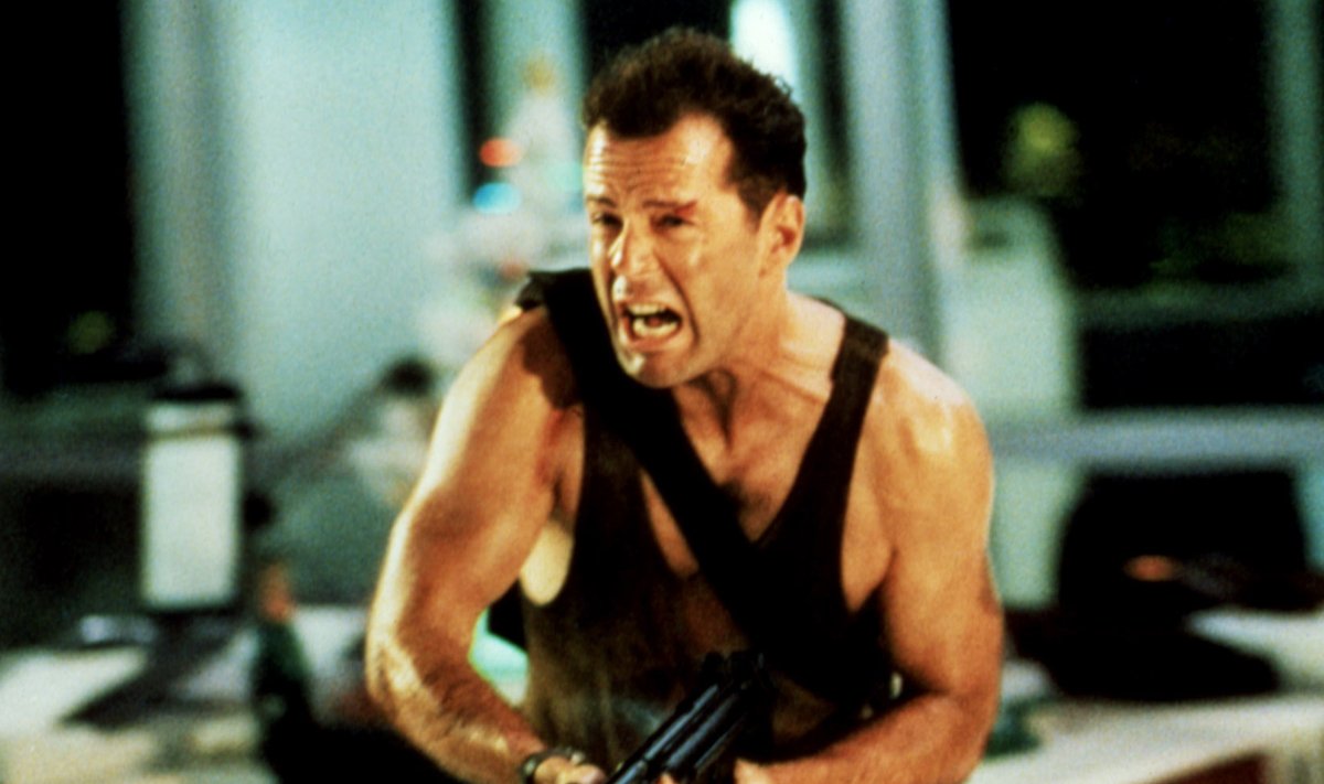 DIE HARD, Bruce Willis, 1988, TM & Copyright (c) 20th Century Fox Film Corp. All rights reserved.