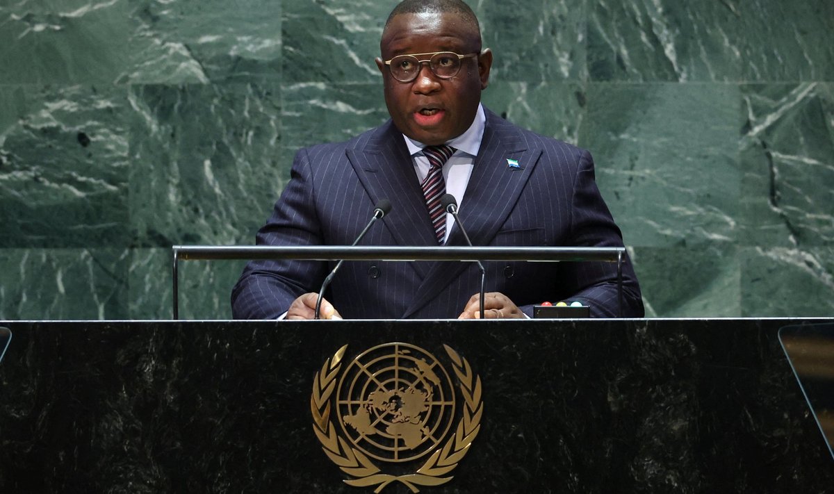 Sierra Leone president Julius Maada Bio ÜRO-s