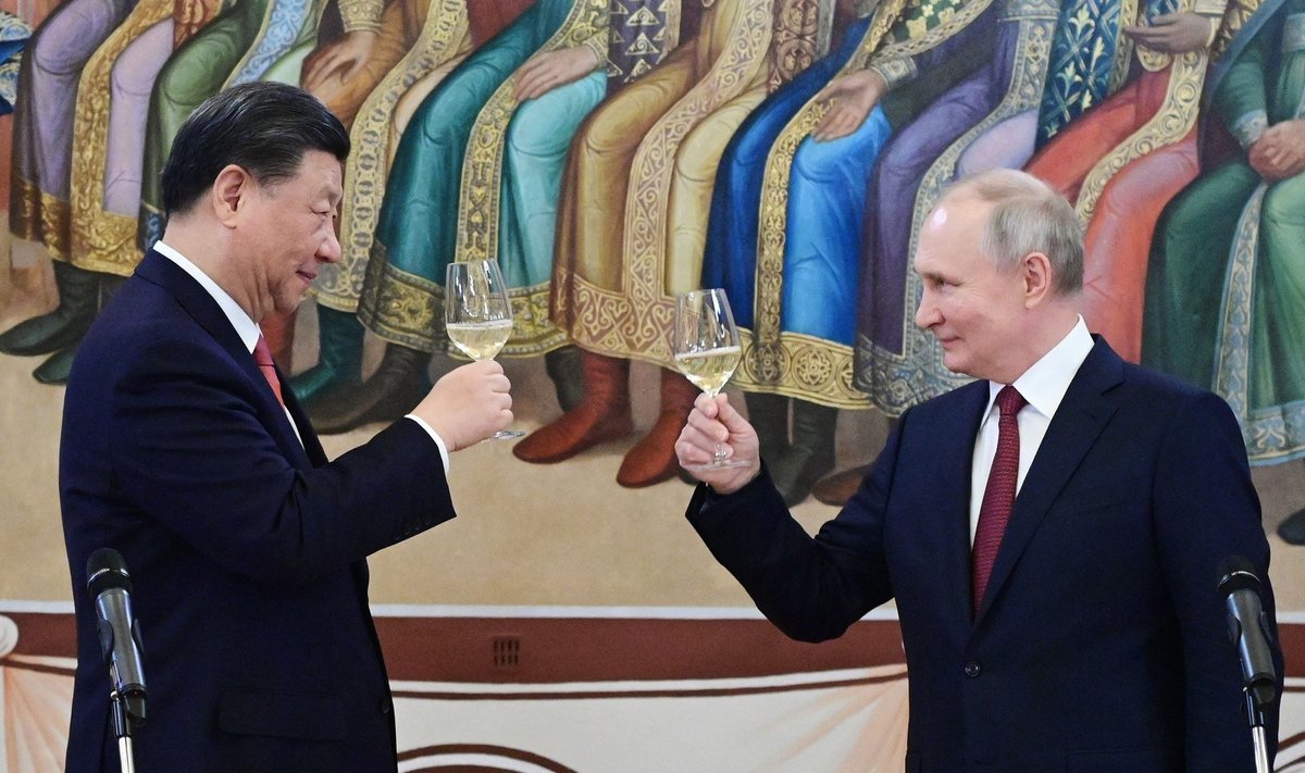 Hiina ja Venemaa president tähistavad oma kohtumist.