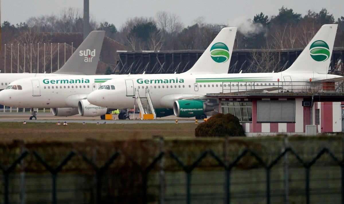 Germania lennukid täna Berliini Tegeli lennuväljal. 
