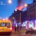 ВИДЕО | Пожар в хостеле в центре Риги: погибли восемь человек