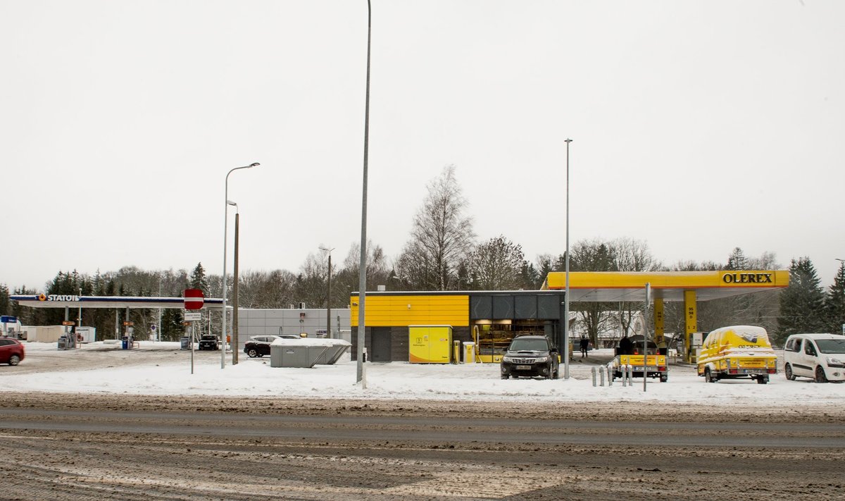 Olerex ehitas enda jaama Tallinna poolt tulles otse Statoili ette.