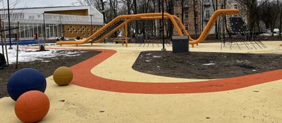 Детская площадка нового эстонского детского сада в Нарве