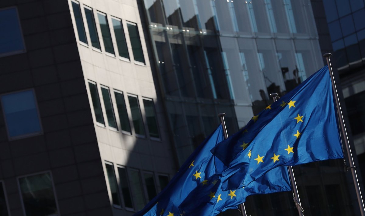 Euroopa Liidu lipud Euroopa Komisjoni ees Brüsselis