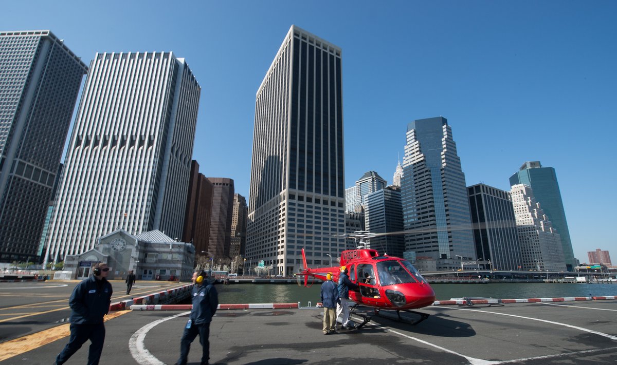 Helikopter Manhattanil. Pilt on illustratiivne.