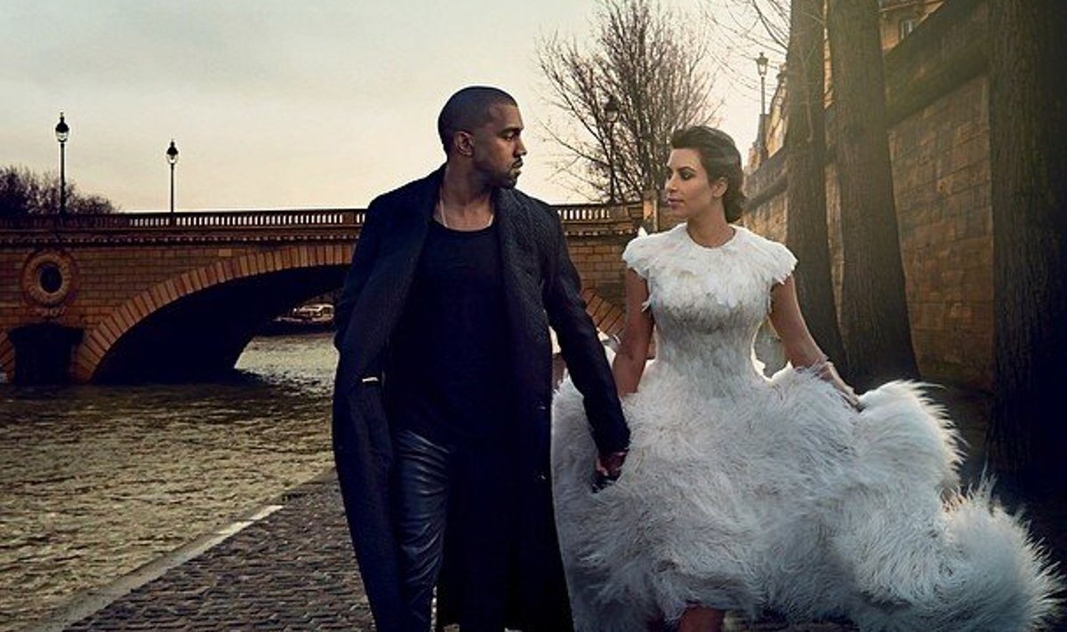 Kanye West ja Kim Kardashian poseerivad Vogue'ile