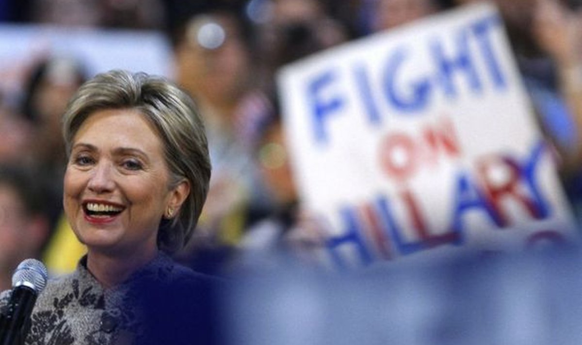 Hillary Clinton pärast eelvalimiste tulemuste selgumist New Hampshire`is.