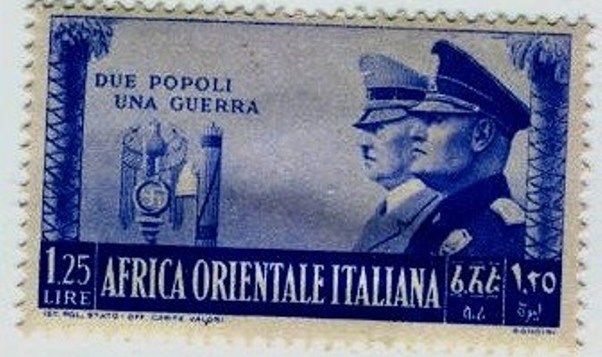 II MS Itaalia postmark - Kaks rahvast - üks sõda.