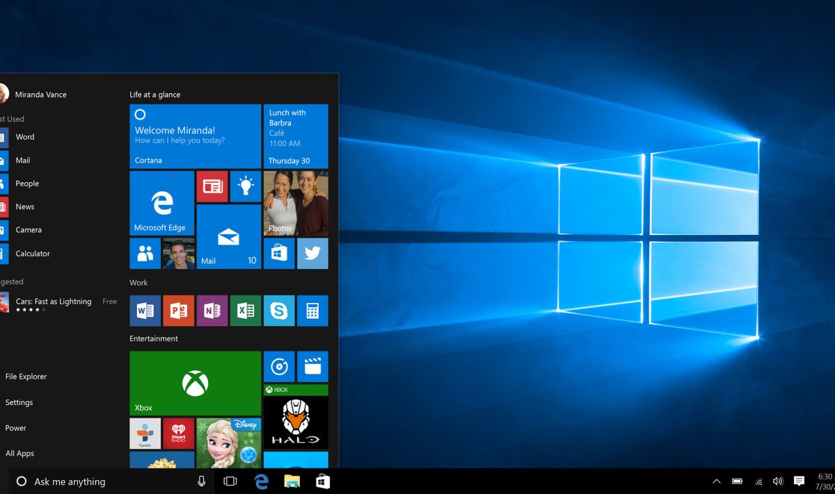 Microsofti digiabiline Cortana pakub inimestele Windows 10 start-menüüs erinevaid soovitusi ning otsinguribale kirjutamise puhul pakub oma abi.