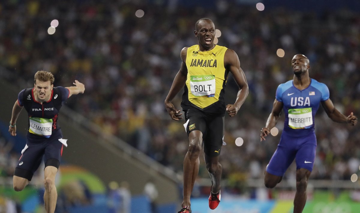 Rio olümpia meeste 200 m jooksu finiš.