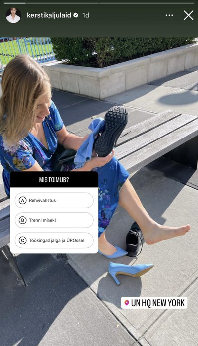 Kersti Kaljulaid | Instagrami story