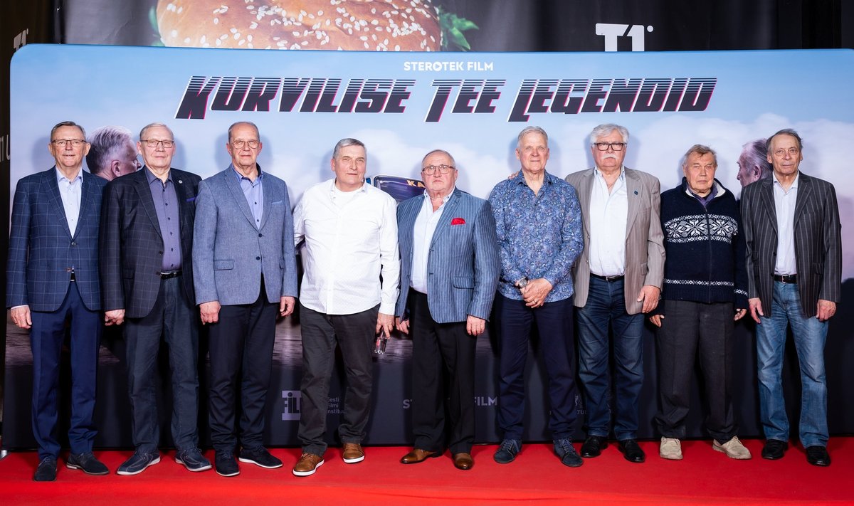 KUNAGISED PLANEEDIKUUENDIKU ehk Nõukogude Liidu kõige kiiremad rallisõitjad, kes kõik osalevad ka filmis (vasakult): Toomas Putmaker, Vallo Soots, Georg Valdek, Ilmar Raissar, Joel Tammeka, Hardi Mets, Raido Rüütel, Aarne Timusk ja Toomas Diener.