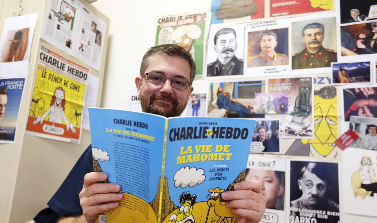 Charlie Hebdo tapetud peatoimetaja Charb Muhamedi teemalise raamatuga
