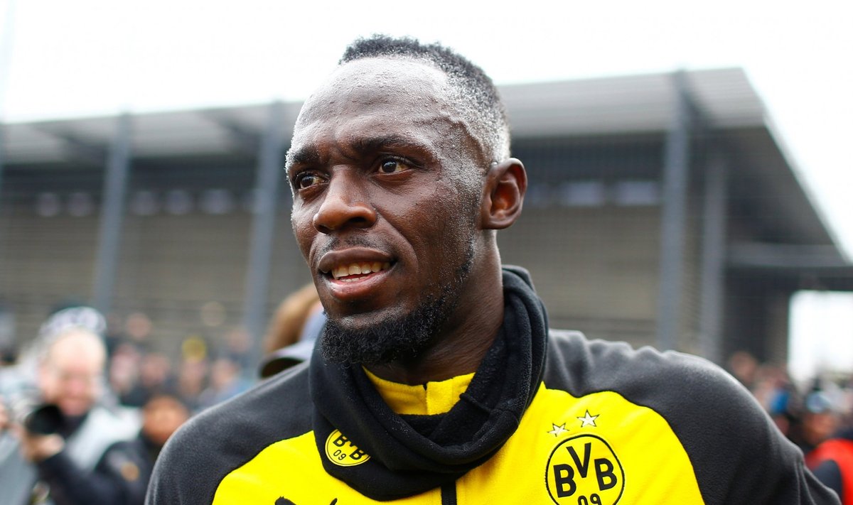 Usain Bolt Dortmundi Borussia treeningul