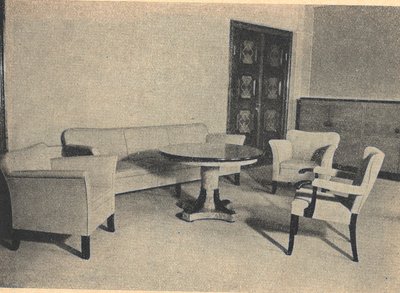 R. Wunderlichi kujundatud kabinetimööbel presidendi administratiivhoones