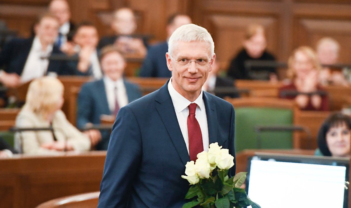 Peaminister Krišjānis Kariņšil oli põhjust rõõmustada: tema partei sai ka välis- ja rahandusministri koha.