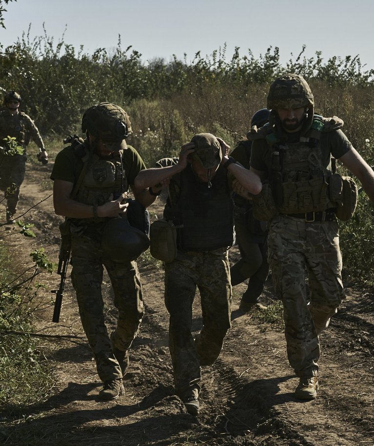 Ukraina sõdurid Bahmuti rindejoonel. Foto tehtud 30. augustil 2023.