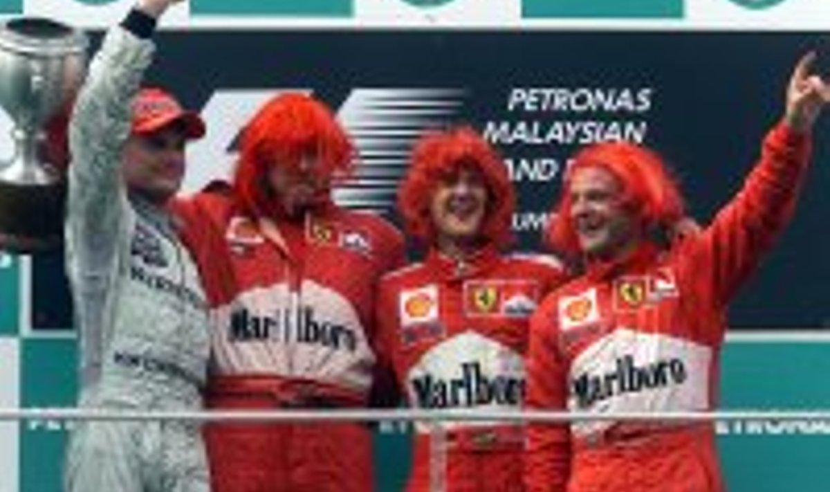 Punaste peadega Ferrari meeskond