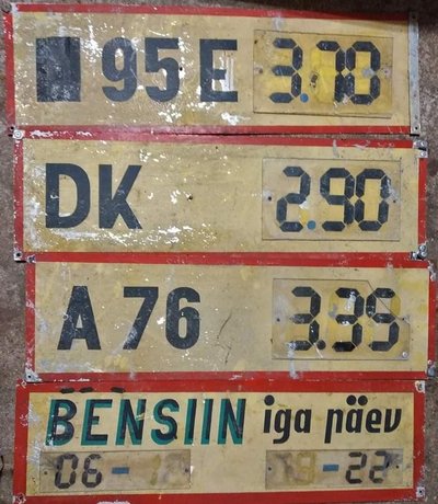 Bensiini hind Virtsu tanklas 1993. aastal.