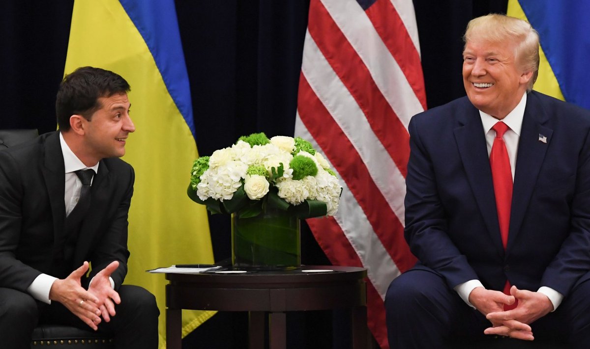 Ukraina riigipea Volodõmõr Zelenskõi ja USA president Donald Trump eile USA-s kohtumas.