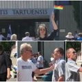 VIDEO ja FOTOD | EKRE ja LGBT-kogukonna liikme vahel eskaleerus konflikt: vikerkaarelipp tõmmati käest ära ja anti tagasi pooleksmurtuna