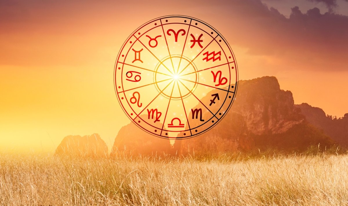 Zodiac,Signs,Inside,Of,Horoscope,Circle.,Astrology,In,The,Sky